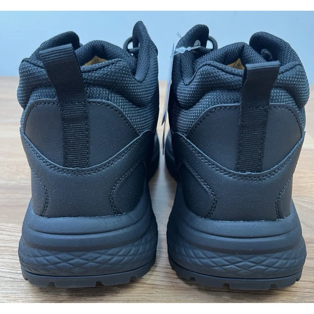 Skechers Work Boots Street Treader Scorron Men's 10.5 Black, Goodyear Soles NEW